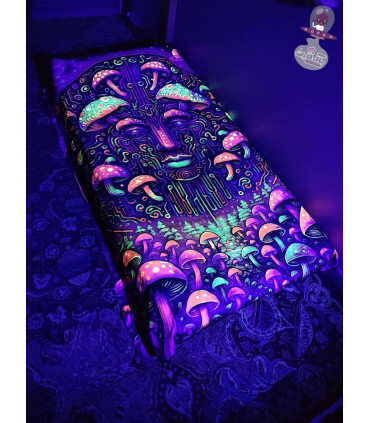 بک دراپ بلک لایت|بلک لایت|از بک دراپ های بلک لایت می توانید به عنوان پرده، روتختی، رو مبلی، دیوار کوب یا حتی روی سقف استفاده کنید و از زیبایی آن در تاریکی مقابل نورهای بلک لایت لذت ببرید. این محصول بسیار زیبا می تواند به منزل؛ محل کار و محیط هایی ماننده کافه و گیم نت، لیزرتگ، استخر، باشگاه و... زیبایی بسیار درخشانی ایجاد کند. جنس پارچه: مخمل سایز: 150 در 200 سانتیمتر قابل شستشو با دست و ماشین